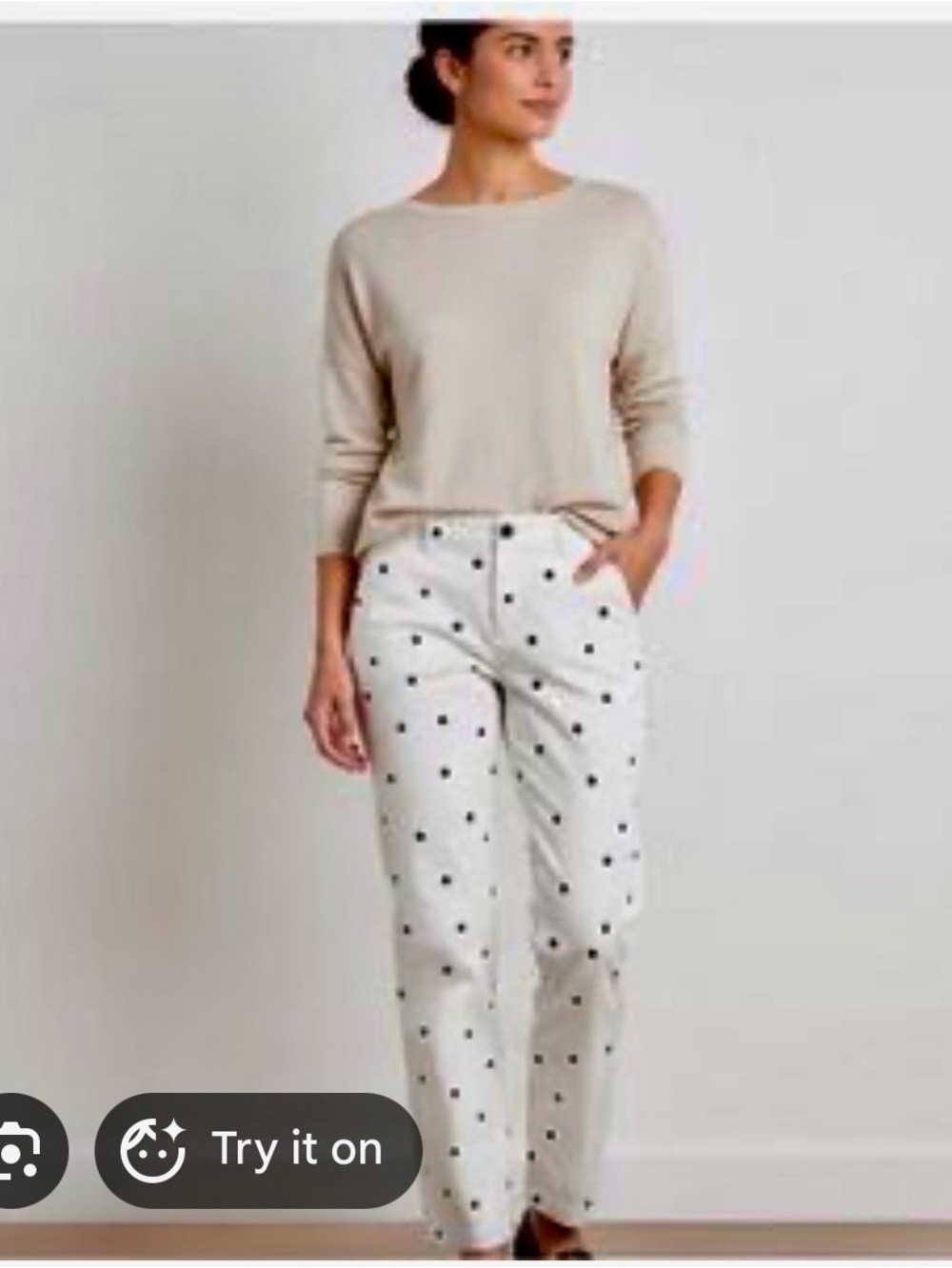Rachel Zoe White Polka Dot Pants